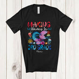 MacnyStore - Personalized Custom Name Making Waves In 3rd Grade; Lovely Back To School Girls Mermaid Tail T-Shirt