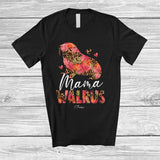 MacnyStore - Personalized Custom Name Mama Walrus; Lovely Mother's Day Walrus Leopard Floral; Family T-Shirt