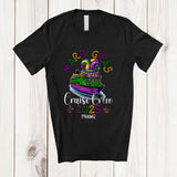 MacnyStore - Personalized Custom Name Mardi Gras Cruise Crew 2025; Humorous Beads Parades; Family T-Shirt