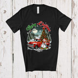 MacnyStore - Personalized Custom Name Merry Christmas; Amazing X-mas Tree On Pickup Truck Snowman T-Shirt
