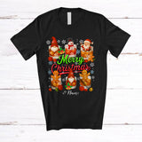 MacnyStore - Personalized Custom Name Merry Christmas; Lovely Collection Gnomes Bourbon; Drinking Drunker T-Shirt