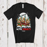 MacnyStore - Personalized Custom Name Merry Crickets; Humorous Christmas Moon Three Santa Bearded Dragon T-Shirt