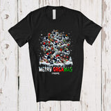 MacnyStore - Personalized Custom Name Merry Orcamas; Amusing Christmas Orca Killer Whale On X-mas Tree T-Shirt
