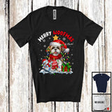 MacnyStore - Personalized Custom Name Merry Woofmas; Lovely Christmas Lights Santa Shih Tzu; Snowman T-Shirt