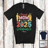 MacnyStore - Personalized Custom Name Mom Of Two 2025 Graduates; Proud Mother's Day Twin Boys; Graduation T-Shirt