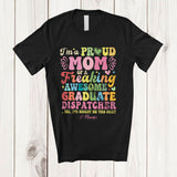 MacnyStore - Personalized Custom Name Mom of Freaking Graduate Dispatcher; Proud Mother's Day Family T-Shirt