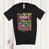 MacnyStore - Personalized Custom Name Mom of Freaking Graduate Teacher; Proud Mother's Day Family T-Shirt