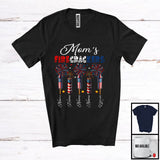 MacnyStore - Personalized Custom Name Mom's Firecrackers, Amazing 4th Of July Fireworks, Patriotic Family T-Shirt