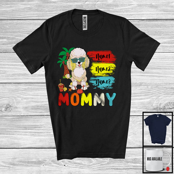 MacnyStore - Personalized Custom Name Mommy, Cute Summer Vacation Poodle Sunglasses, Family Group T-Shirt