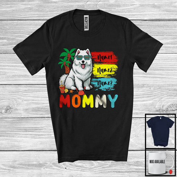 MacnyStore - Personalized Custom Name Mommy, Cute Summer Vacation Samoyed Sunglasses, Family Group T-Shirt