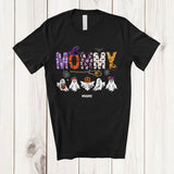MacnyStore - Personalized Custom Name Mommy; Spooky Halloween Boo Ghost Witch Mommy; Family Group T-Shirt