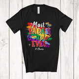 MacnyStore - Personalized Custom Name Most Badass Couple Ever; Colorful LGBTQ Pride Gay Rainbow Hearts T-Shirt