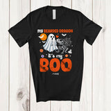 MacnyStore - Personalized Custom Name My Bearded Dragon It's My Boo; Humorous Halloween Ghost Skeleton T-Shirt