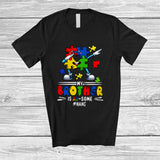 MacnyStore - Personalized Custom Name My Brother Is Au-some; Joyful Autism Awareness Puzzle Dabbing T-Shirt