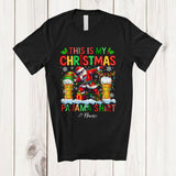 MacnyStore - Personalized Custom Name My Christmas Pajamas Shirt; Joyful Dabbing Beer; Drinking Drunker T-Shirt