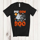 MacnyStore - Personalized Custom Name My Cow It's My Boo; Humorous Halloween Cow Ghost Skeleton T-Shirt