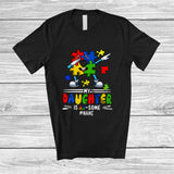 MacnyStore - Personalized Custom Name My Daughter Is Au-some; Joyful Autism Awareness Puzzle Dabbing T-Shirt