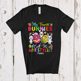 MacnyStore - Personalized Custom Name My Favorite Bunnies Call Me Hair Stylist; Happy Easter Hunting Eggs T-Shirt