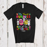 MacnyStore - Personalized Custom Name My Favorite Bunnies Call Me Optometrist; Happy Easter Hunting Eggs T-Shirt