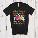 MacnyStore - Personalized Custom Name My Favorite Bunnies Call Me Paraprofessional; Happy Easter Hunting Eggs T-Shirt