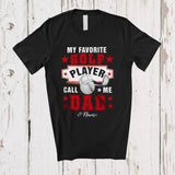 MacnyStore - Personalized Custom Name My Favorite Golf Player Calls Me Dad; Proud Father's Day Family T-Shirt