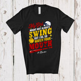 MacnyStore - Personalized Custom Name My Girl Might Not Always Swing; Proud Softball Player Family T-Shirt