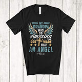 MacnyStore - Personalized Custom Name My Grandpa Was So Amazing An Angel; Proud Father's Day Cross Wings T-Shirt