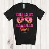 MacnyStore - Personalized Custom Name My Hawaiian Shirt; Humorous Summer Vacation Groovy Sunglasses T-Shirt