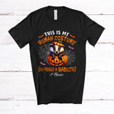 MacnyStore - Personalized Custom Name My Human Costume Badger; Lovely Halloween Pumpkin Wild Animal T-Shirt