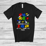 MacnyStore - Personalized Custom Name My Son Is Au-some; Joyful Autism Awareness Puzzle Dabbing T-Shirt