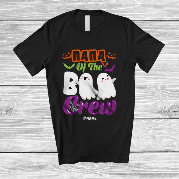 MacnyStore - Personalized Custom Name Nana Of The Boo Crew; Adorable Halloween Boo Ghost; Family T-Shirt