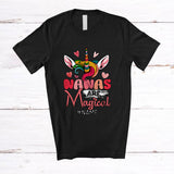 MacnyStore - Personalized Custom Name Nanas are Magical; Fantastic Mother's Day Unicorn Face; Family T-Shirt
