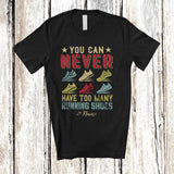 MacnyStore - Personalized Custom Name Never Have Too Many Running Shoes; Joyful Vintage Collection Runner T-Shirt