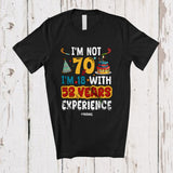 MacnyStore - Personalized Custom Name Not 70 18 With 52 Years Experience; Joyful 70th Birthday Celebration T-Shirt