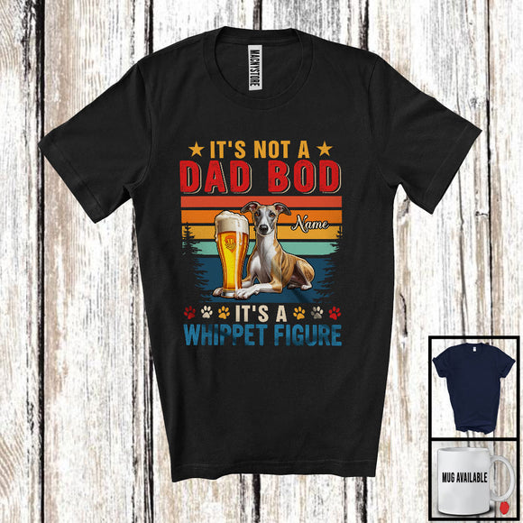 MacnyStore - Personalized Custom Name Not A Dad Bod It's A Whippet Figure, Vintage Father's Day Beer T-Shirt