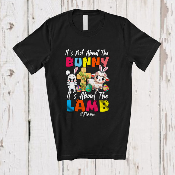 MacnyStore - Personalized Custom Name Not About The Bunny It's About The Lamb; Lovely Easter Cross Family T-Shirt