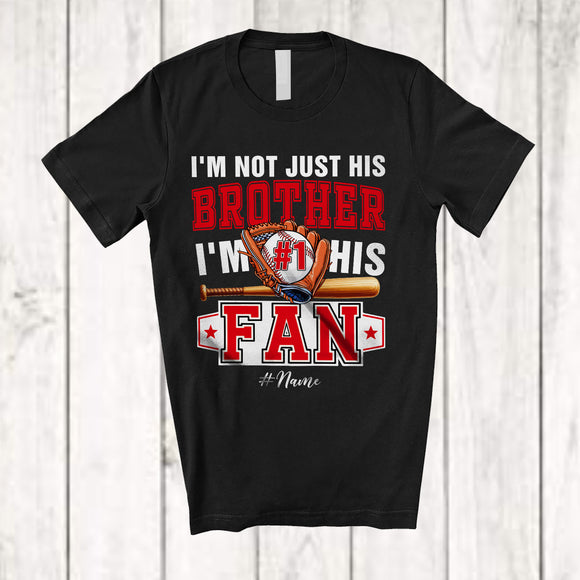 MacnyStore - Personalized Custom Name Not Just His Brother Number 1 Fan; Joyful Father's Day Baseball Player T-Shirt