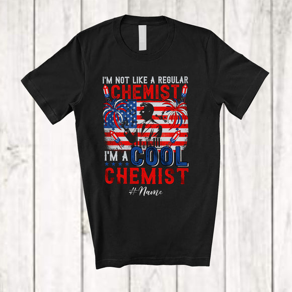 MacnyStore - Personalized Custom Name Not Like Regular Chemist; Proud 4th of July Chemist Patriotic T-Shirt