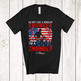 MacnyStore - Personalized Custom Name Not Like Regular Engineer; Proud 4th of July Engineer Patriotic T-Shirt