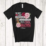 MacnyStore - Personalized Custom Name Not Regular Grandma I'm A Cool Grandma; Joyful Mother's Day Flowers T-Shirt