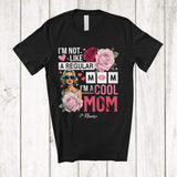 MacnyStore - Personalized Custom Name Not Regular Mom I'm A Cool Mom; Joyful Mother's Day Flowers T-Shirt