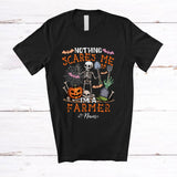 MacnyStore - Personalized Custom Name Nothing Scares Me I'm A Farmer; Horror Halloween Skeleton Cosplay T-Shirt