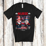 MacnyStore - Personalized Custom Name Nurse And I Gnomes It; Joyful 4th Of July Patriotic Gnome; Family T-Shirt