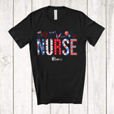 MacnyStore - Personalized Custom Name Nurse; Amazing 4th Of July US Flag Patriotic; Jobs Proud T-Shirt