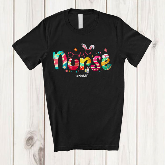 MacnyStore - Personalized Custom Name Nurse; Amazing Easter Bunny Eggs Hunting Stethoscope; Family T-Shirt