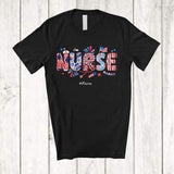 MacnyStore - Personalized Custom Name Nurse; Fantastic 4th Of July American Flag; Nurse Patriotic T-Shirt