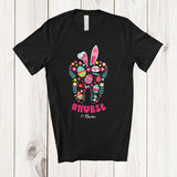 MacnyStore - Personalized Custom Name Nurse; Fantastic Easter Egg Shape Bunny; Jobs Family T-Shirt