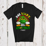 MacnyStore - Personalized Custom Name One Lucky Big Brother; Lovely St. Patrick's Day Pregnancy Pot Of Gold T-Shirt