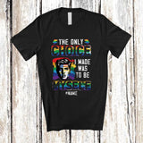 MacnyStore - Personalized Custom Name Only Choice I Made; Proud LGBTQ American Man Face; Gay Rainbow T-Shirt