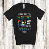 MacnyStore - Personalized Custom Name Only Choice I Made; Proud LGBTQ American Women Face; Gay Rainbow T-Shirt